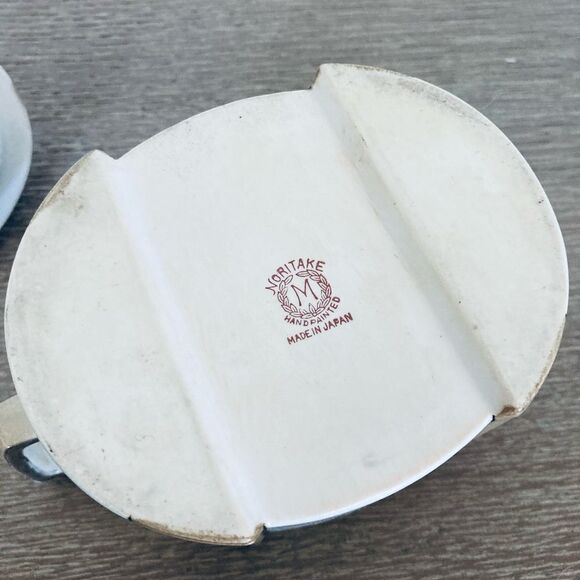 Vintage Noritake Sugar Creamer Lidded Porcelain Jar - Picture 6 of 6